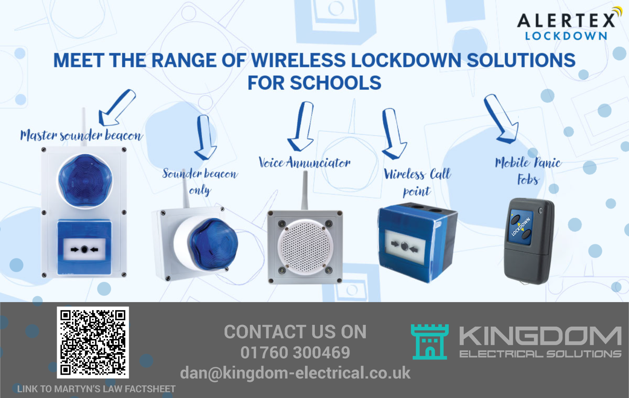 AlertEx range of wireless lockdown products